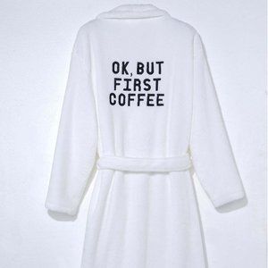 NWT COCUS POCUS - Ok But First Coffee Plush Robe